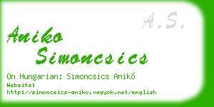 aniko simoncsics business card